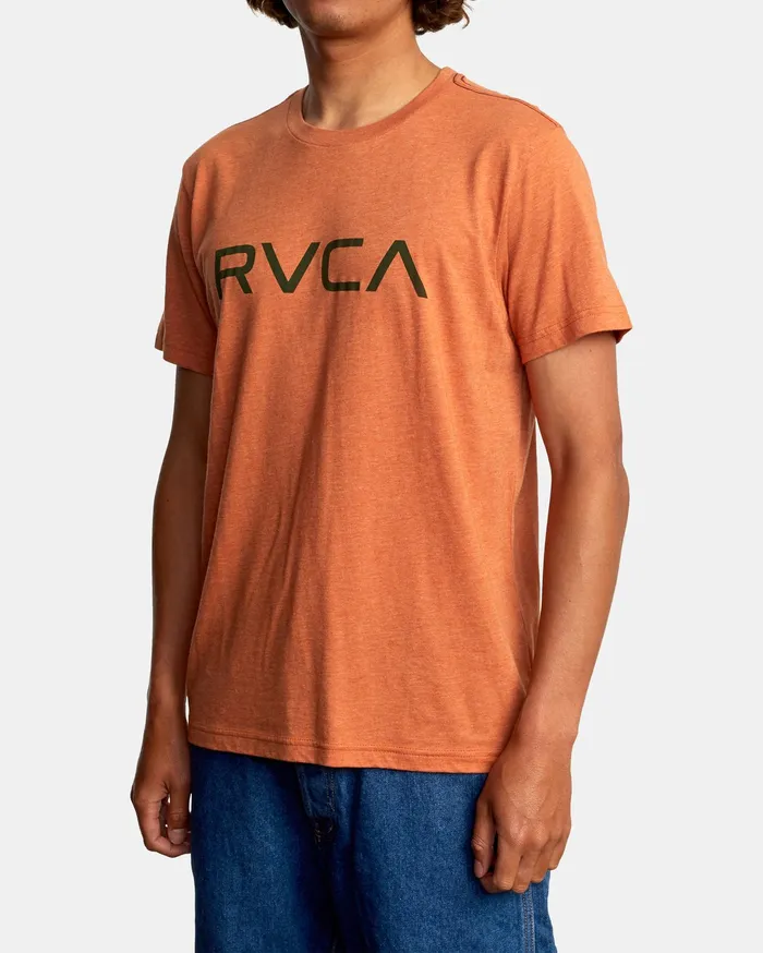 RVCA Mens Short Sleeves Big Rvca Short Sleeve Tee Cocoa Cca