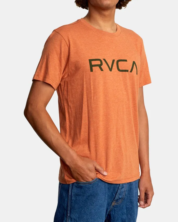 RVCA Mens Short Sleeves Big Rvca Short Sleeve Tee Cocoa Cca