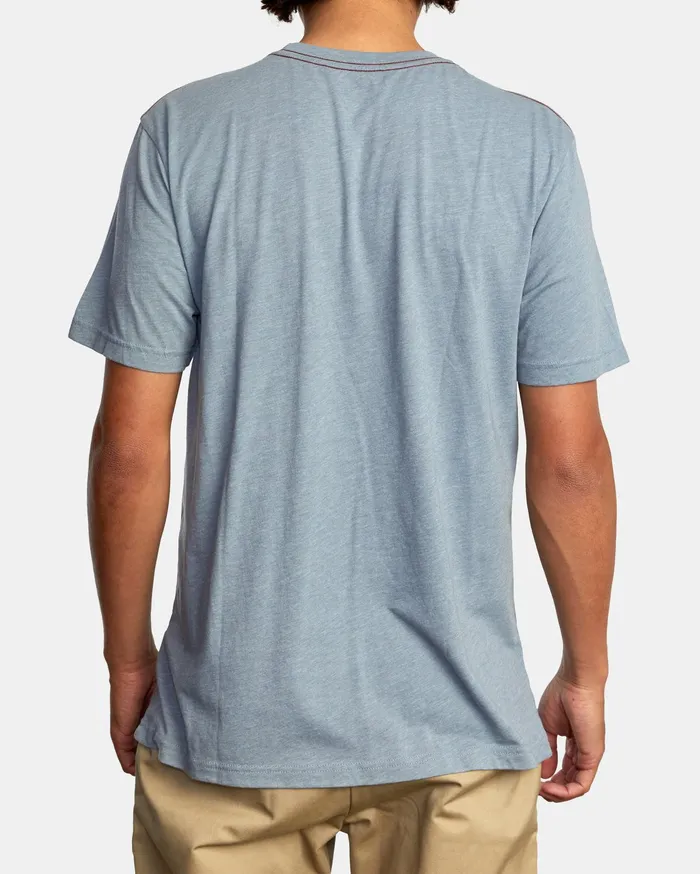 RVCA Mens Short Sleeves Big Rvca Short Sleeve Tee Slate Slt