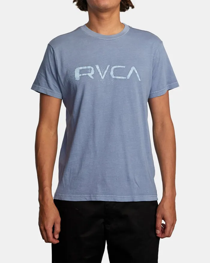 RVCA Mens Short Sleeves Bleecher Short Sleeve Tee Slate Slt