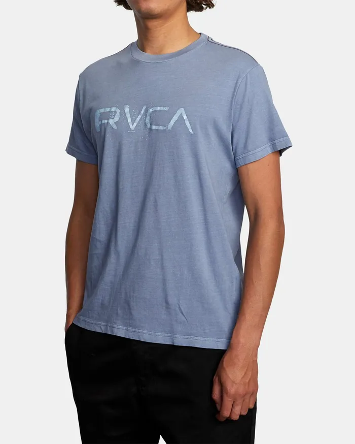 RVCA Mens Short Sleeves Bleecher Short Sleeve Tee Slate Slt