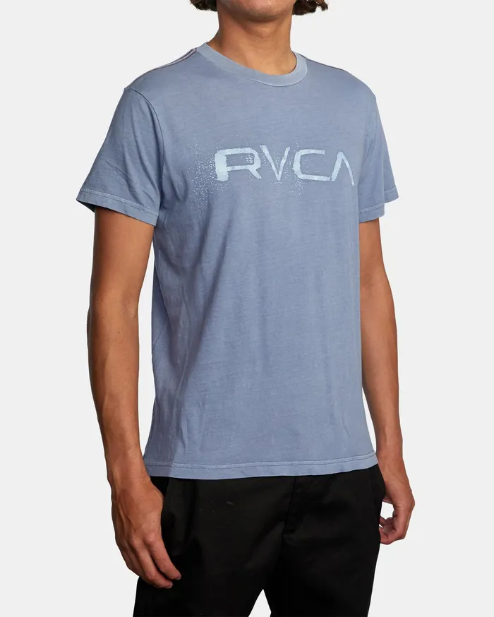 RVCA Mens Short Sleeves Bleecher Short Sleeve Tee Slate Slt