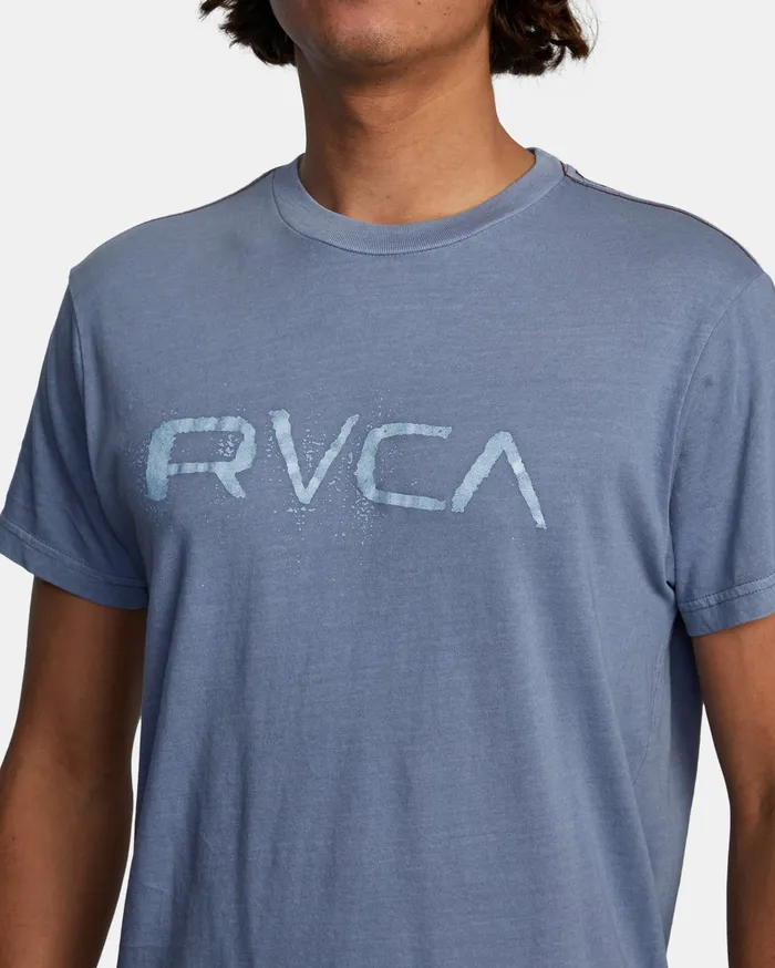RVCA Mens Short Sleeves Bleecher Short Sleeve Tee Slate Slt