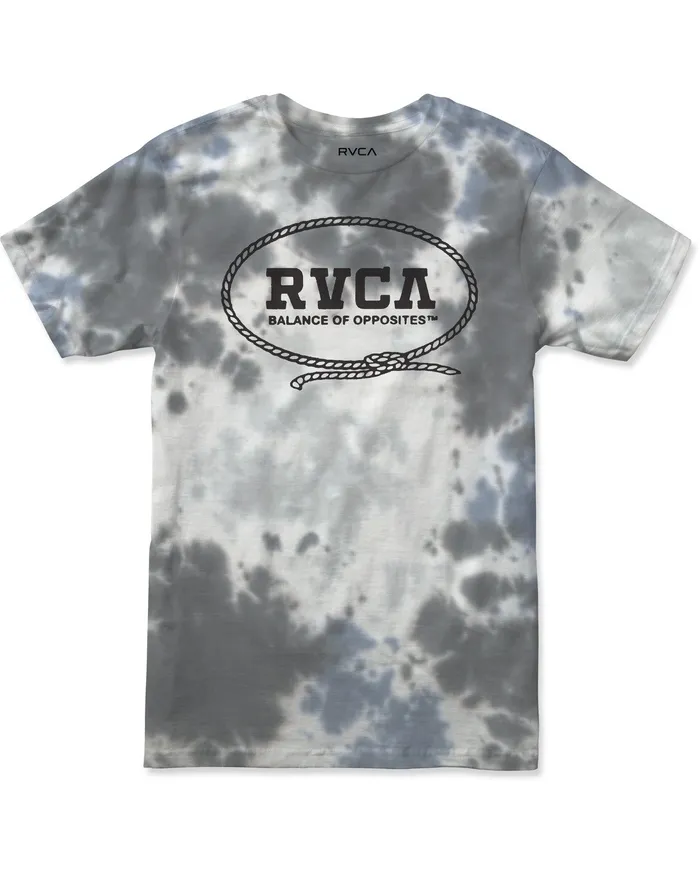 RVCA Mens Short Sleeves Bucko Short Sleeve Tee Blue Tie Dye Byj6