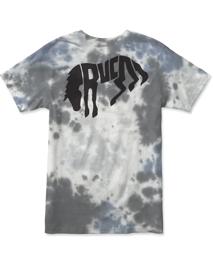 RVCA Mens Short Sleeves Bucko Short Sleeve Tee Blue Tie Dye Byj6