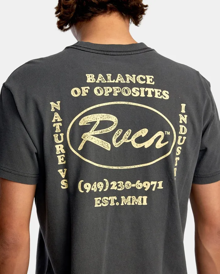 RVCA Mens Short Sleeves Cooper Short Sleeve Tee Black Blk