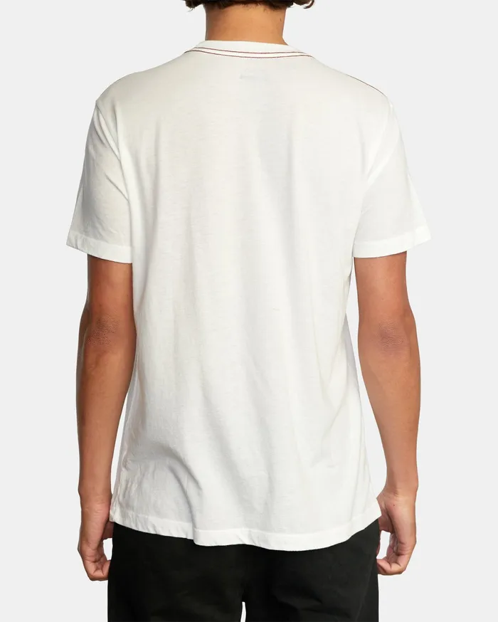 RVCA Mens Short Sleeves Hawaii Focused Short Sleeve Tee Antique White Anw