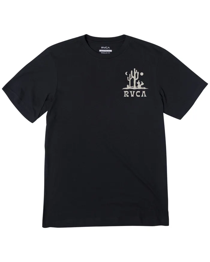 RVCA Mens Short Sleeves HiDes Short Sleeve Tee Black Blk