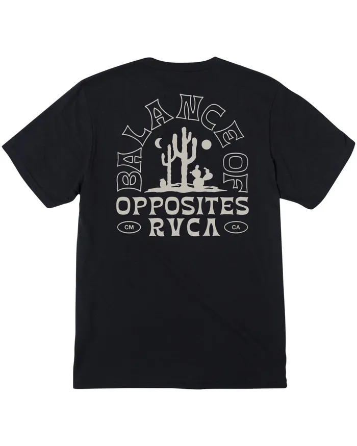 RVCA Mens Short Sleeves HiDes Short Sleeve Tee Black Blk