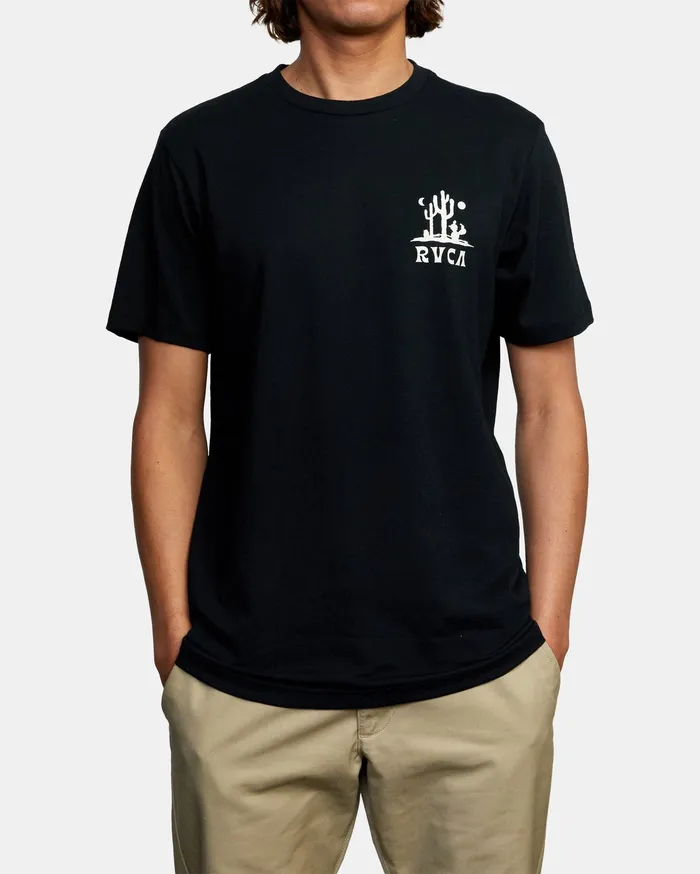 RVCA Mens Short Sleeves HiDes Short Sleeve Tee Black Blk