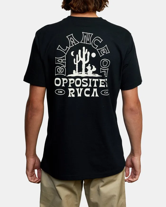 RVCA Mens Short Sleeves HiDes Short Sleeve Tee Black Blk