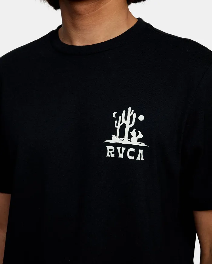 RVCA Mens Short Sleeves HiDes Short Sleeve Tee Black Blk