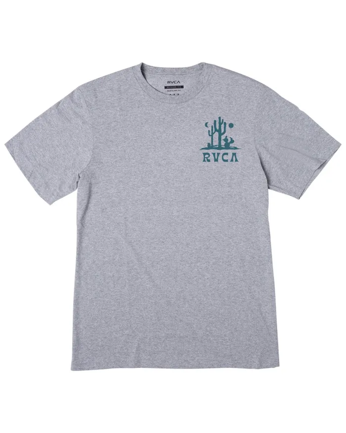 RVCA Mens Short Sleeves HiDes Short Sleeve Tee Grey Heather Geh
