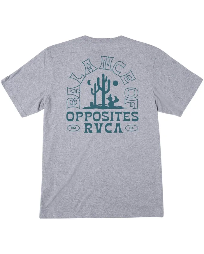 RVCA Mens Short Sleeves HiDes Short Sleeve Tee Grey Heather Geh