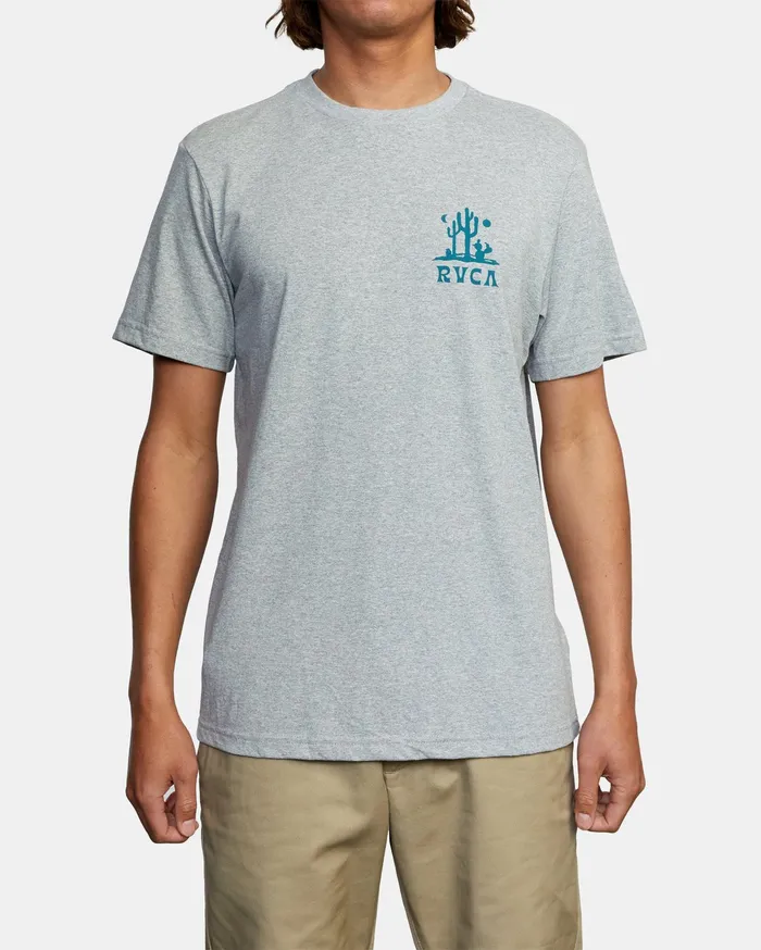 RVCA Mens Short Sleeves HiDes Short Sleeve Tee Grey Heather Geh