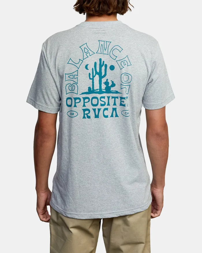 RVCA Mens Short Sleeves HiDes Short Sleeve Tee Grey Heather Geh