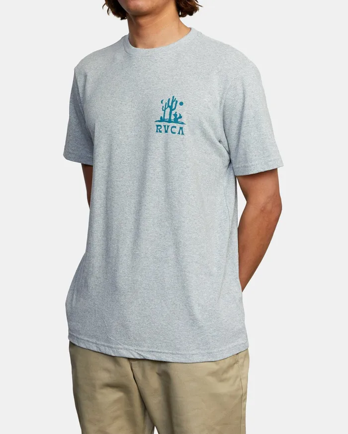 RVCA Mens Short Sleeves HiDes Short Sleeve Tee Grey Heather Geh