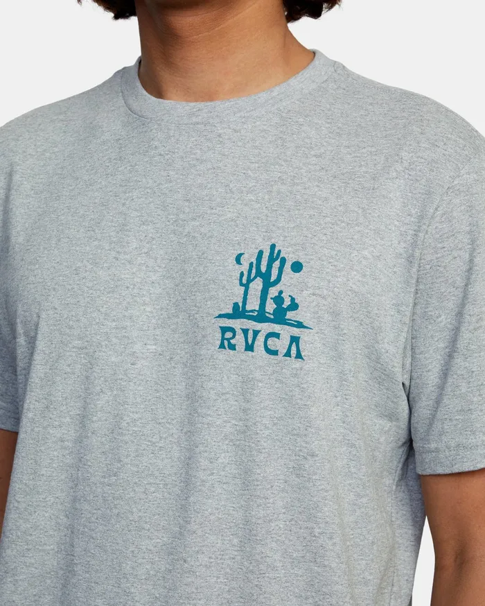RVCA Mens Short Sleeves HiDes Short Sleeve Tee Grey Heather Geh