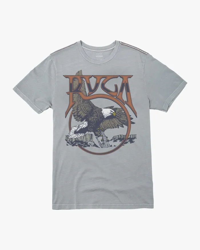 RVCA Mens Short Sleeves Nowhere Short Sleeve Tee Monument Mon