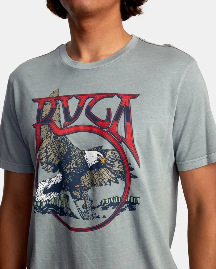 RVCA Mens Short Sleeves Nowhere Short Sleeve Tee Monument Mon