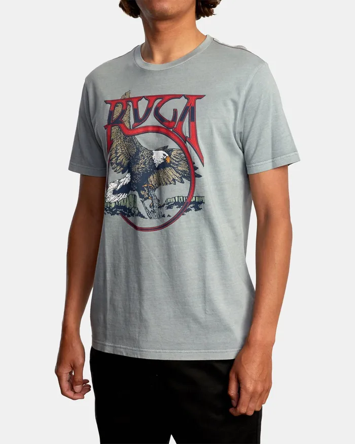 RVCA Mens Short Sleeves Nowhere Short Sleeve Tee Monument Mon