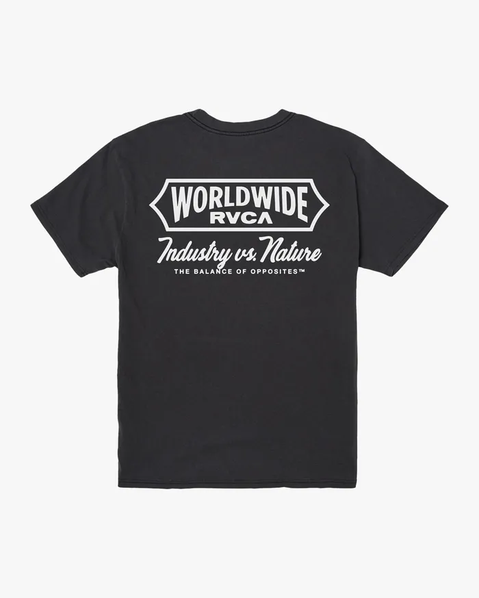 RVCA Mens Short Sleeves Planer Short Sleeve Tee Black Blk