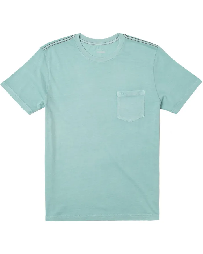 RVCA Mens Short Sleeves Ptc Ii Pigment Short Sleeve Tee Seafoam Sfm