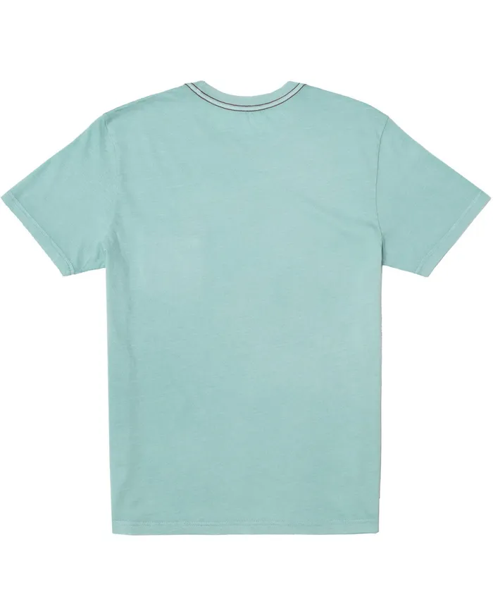 RVCA Mens Short Sleeves Ptc Ii Pigment Short Sleeve Tee Seafoam Sfm