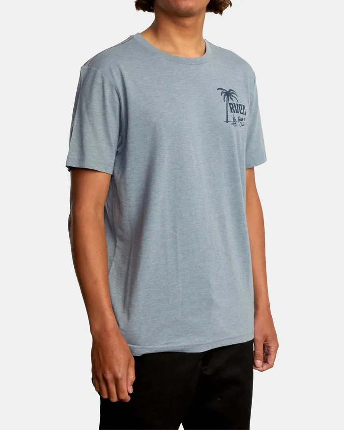 RVCA Mens Short Sleeves Schooner Short Sleeve Tee Slate Slt