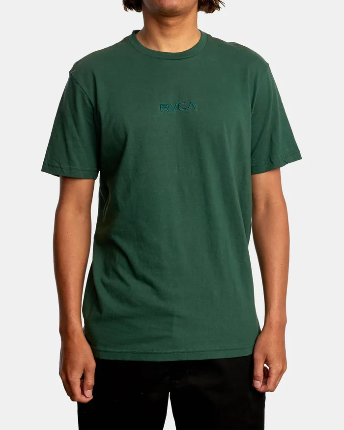 RVCA Mens Short Sleeves Small Rvca Short Sleeve Tee Hunter Green Dgn