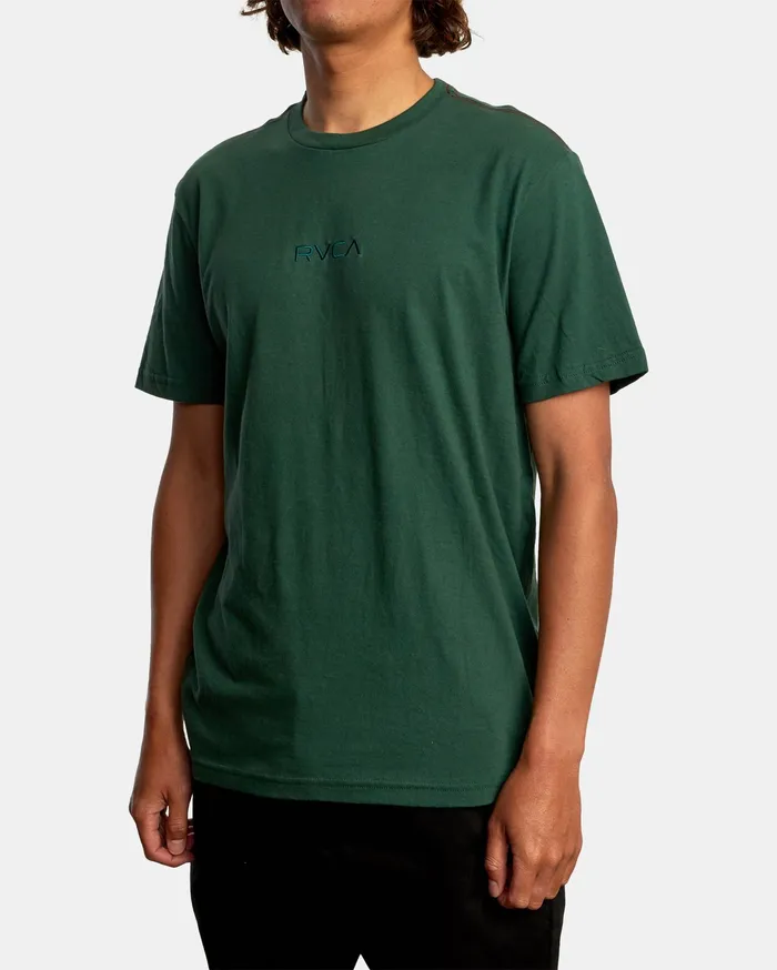RVCA Mens Short Sleeves Small Rvca Short Sleeve Tee Hunter Green Dgn