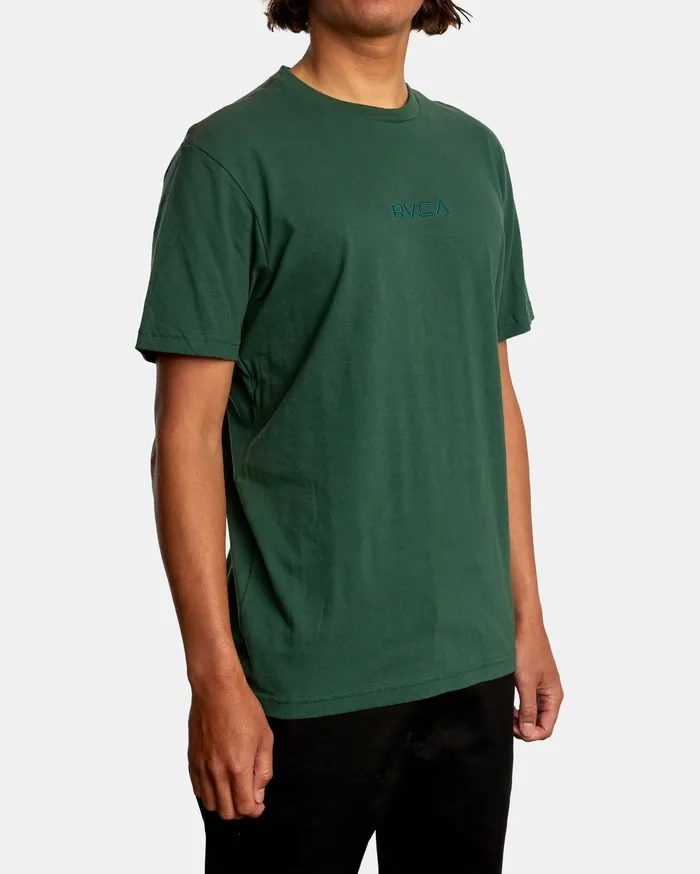 RVCA Mens Short Sleeves Small Rvca Short Sleeve Tee Hunter Green Dgn