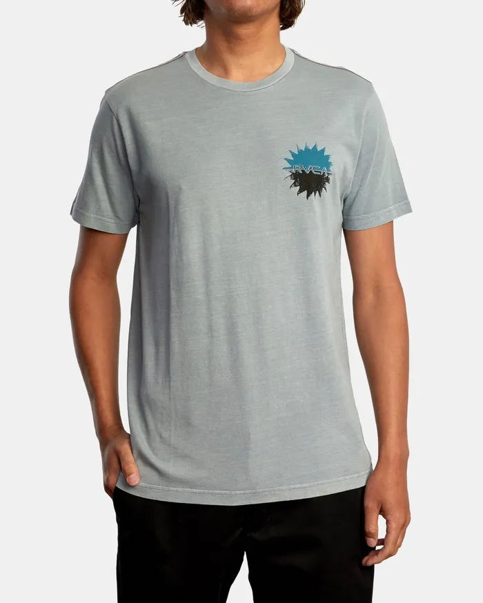 RVCA Mens Short Sleeves Solar Corp Short Sleeve Tee Monument Mon