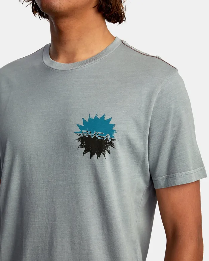 RVCA Mens Short Sleeves Solar Corp Short Sleeve Tee Monument Mon