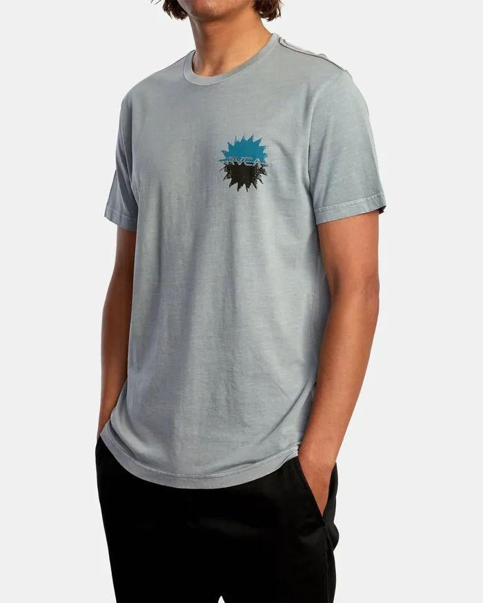 RVCA Mens Short Sleeves Solar Corp Short Sleeve Tee Monument Mon