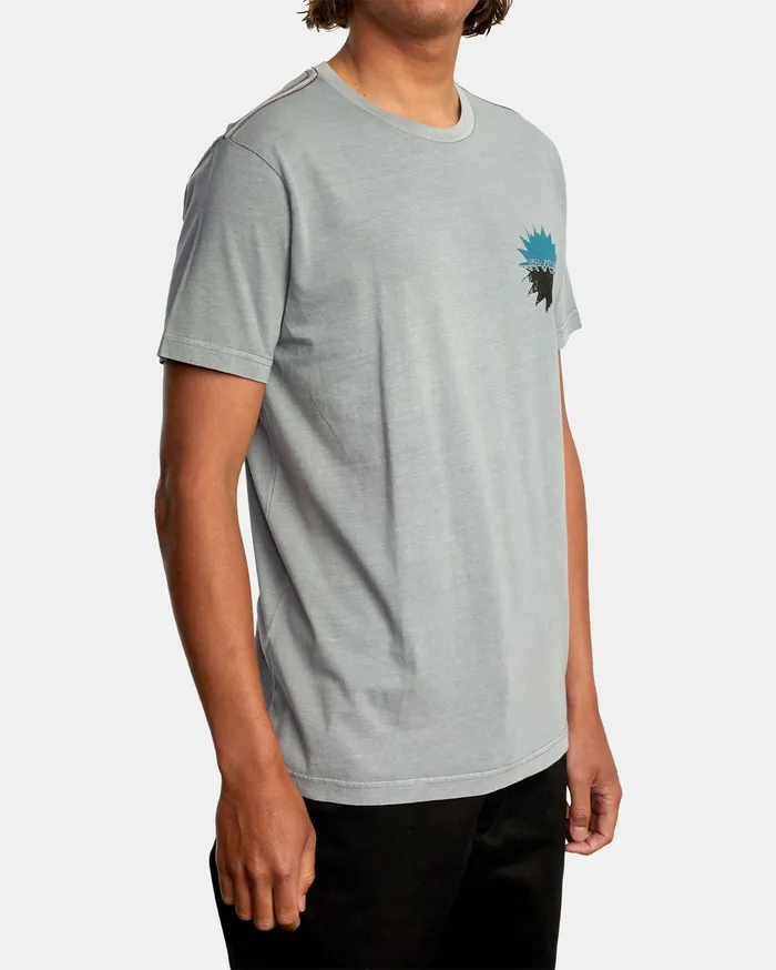 RVCA Mens Short Sleeves Solar Corp Short Sleeve Tee Monument Mon