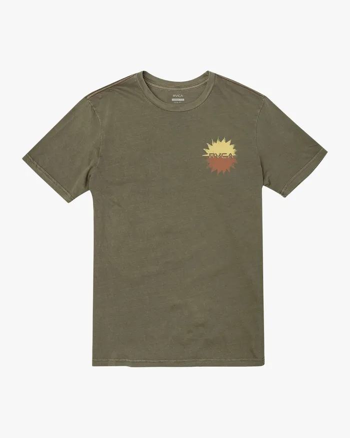 RVCA Mens Short Sleeves Solar Corp Short Sleeve Tee Olive Olv