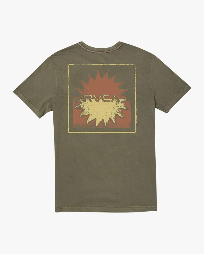 RVCA Mens Short Sleeves Solar Corp Short Sleeve Tee Olive Olv
