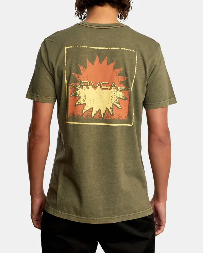 RVCA Mens Short Sleeves Solar Corp Short Sleeve Tee Olive Olv