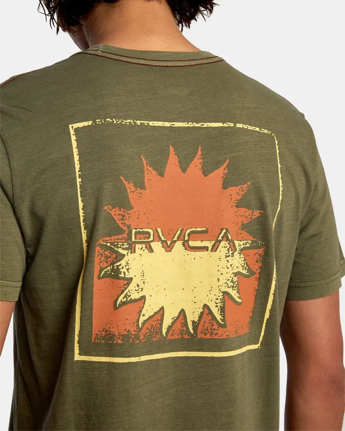 RVCA Mens Short Sleeves Solar Corp Short Sleeve Tee Olive Olv