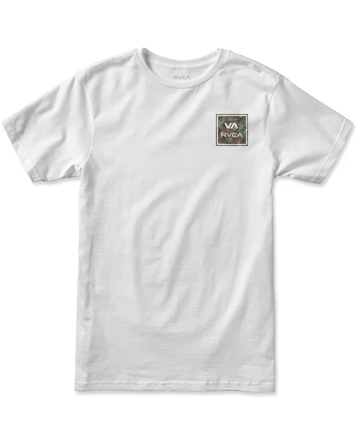 RVCA Mens Short Sleeves Va All The Way Short Sleeve Tee White Wht