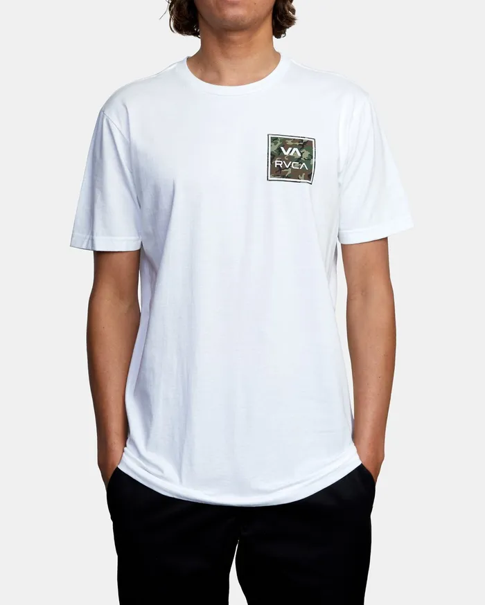 RVCA Mens Short Sleeves Va All The Way Short Sleeve Tee White Wht