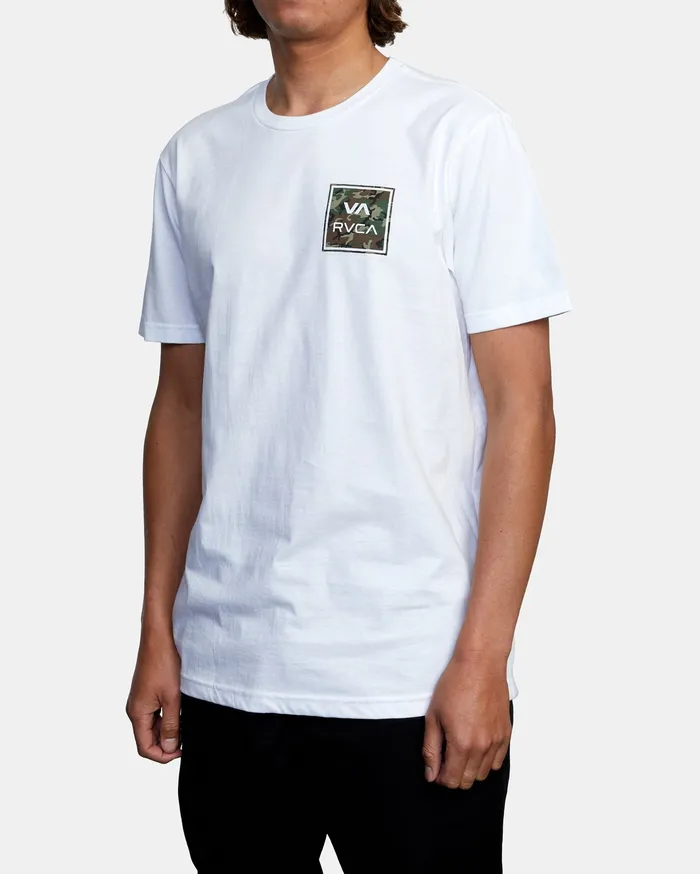RVCA Mens Short Sleeves Va All The Way Short Sleeve Tee White Wht
