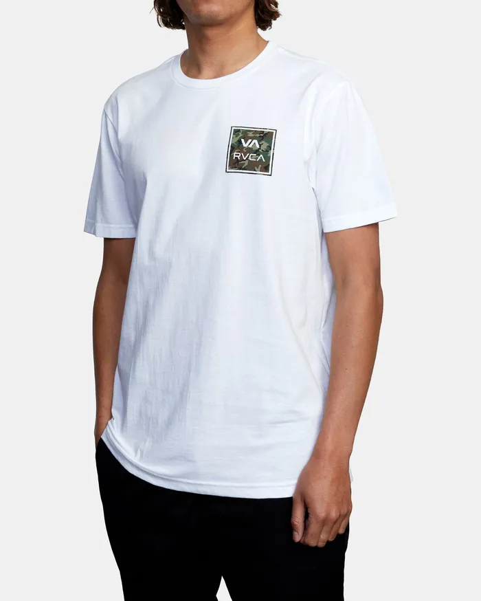 RVCA Mens Short Sleeves Va All The Way Short Sleeve Tee White Wht