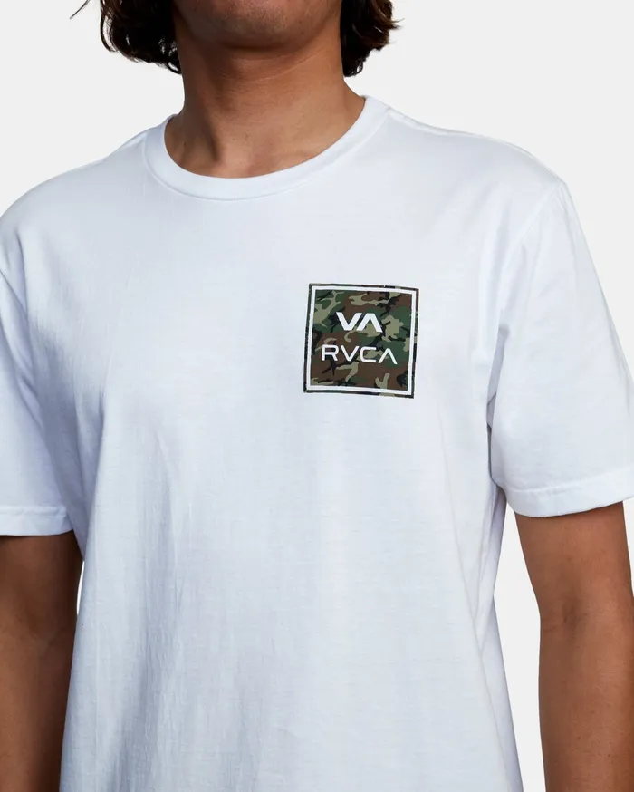 RVCA Mens Short Sleeves Va All The Way Short Sleeve Tee White Wht