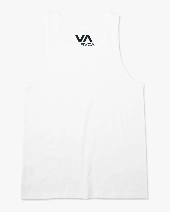 RVCA Mens Short Sleeves Va Box Fill Tank Top White Wht