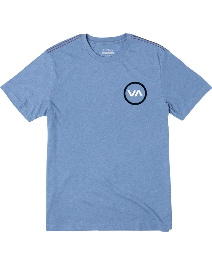 RVCA Mens Short Sleeves Va Mod Short Sleeve Tee French Blue Frb