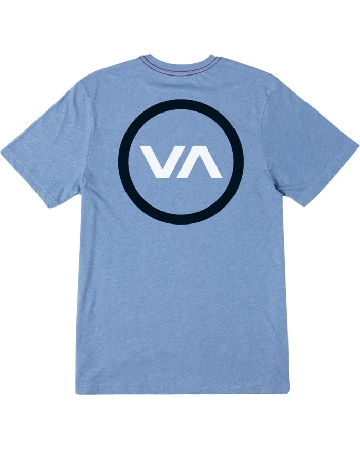 RVCA Mens Short Sleeves Va Mod Short Sleeve Tee French Blue Frb