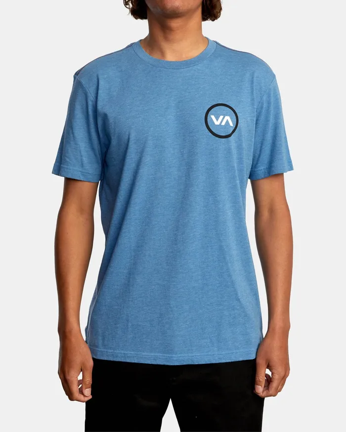 RVCA Mens Short Sleeves Va Mod Short Sleeve Tee French Blue Frb