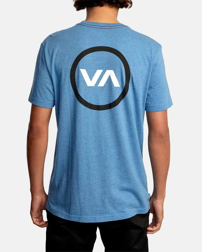 RVCA Mens Short Sleeves Va Mod Short Sleeve Tee French Blue Frb